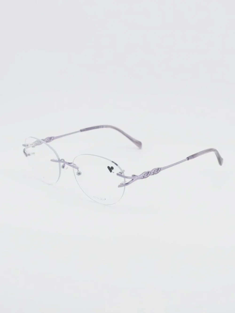 AIRLOCK JADE 202 532 Rimless Eyeglasses Lilac 52mm Cat Eye Frame